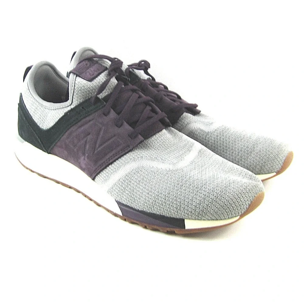 New Balance 247‎ Rev Lite Men's Suede Knit in Gray/Black/Burgandy Size 14